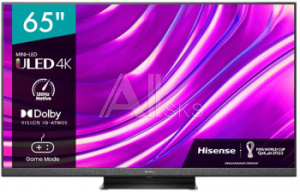 1849743 Телевизор LED Hisense 65" 65U8HQ темно-серый 4K Ultra HD 120Hz DVB-T DVB-T2 DVB-C DVB-S DVB-S2 USB WiFi Smart TV