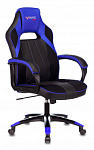 1180817 Кресло игровое Zombie VIKING 2 AERO черный/синий эко.кожа/ткань крестов. пластик