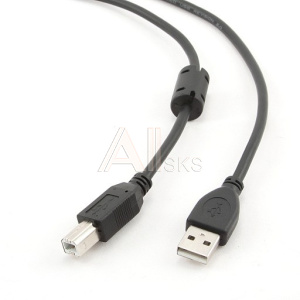1960898 Filum Кабель USB 2.0 Pro, 1 м., ферритовое кольцо, черный, разъемы: USB A male-USB B male, пакет. [FL-CPro-U2-AM-BM-F1-1M] (894161)