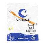 11051987 Cabeus PC-UTP-RJ45-Cat.5e-0.15m-OR Патч-корд U/UTP, категория 5е, 2xRJ45/8p8c, неэкранированный, оранжевый, PVC, 0.15м
