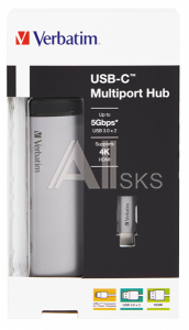 049140 Verbatim USB-C multiport hub USB 3.1 GEN 1 / USB 3.0 / HDMI