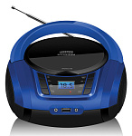 1098643 Аудиомагнитола Hyundai H-PCD340 черный/синий 4Вт/CD/CDRW/MP3/FM(dig)/USB/BT/SD/MMC/microSD