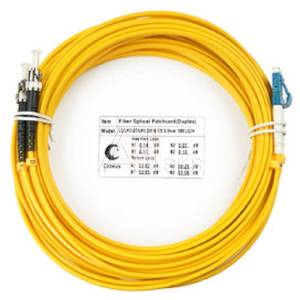 Патч-корд ВО Cabeus FOP(d)-9-LC-ST-15m Шнур оптический duplex LC-ST 9/125 sm 15м LSZH