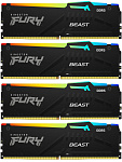 1000787156 Память оперативная/ Kingston 128GB 5200MT/s DDR5 CL40 DIMM (Kit of 4) FURY Beast RGB XMP