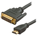 1347344 5bites APC-073-030 Кабель HDMI M / DVI M (24+1) double link, зол.разъемы, ферр.кольца, 3м.