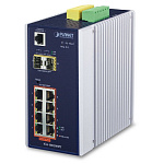 1000459283 Коммутатор Planet коммутатор/ IP30 L2+ SNMP Manageable 8-Port Gigabit POE+(AT) Switch + 2-Port Gigabit SFP Industrial Switch (-40 to 75 C), ERPS Ring Supported,