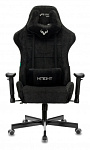 1379928 Кресло игровое Zombie VIKING KNIGHT Fabric черный Light-20 с подголов. крестов. металл