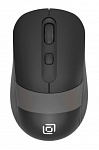 1869088 Мышь Оклик 310MW черный/серый оптическая (3200dpi) беспроводная USB для ноутбука (4but)