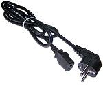 LAN-PP13/SH-3.0-BK Шнур питания C13-Schuko прямая, 3х0.75, 220В, 10А, черный, 3 метра
