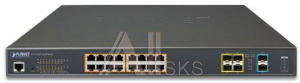 1000467347 Коммутатор PLANET Technology Corporation PLANET L2+/L4 16-Port 10/100/1000T 75W Ultra PoE + 4-Port 100/1000X SFP + 2-Port 10G SFP+ Managed Switch, with Hardware Layer3 IPv4/IPv6
