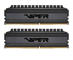 1288110 Модуль памяти PATRIOT Viper 4 Blackout Gaming DDR4 Общий объём памяти 16Гб Module capacity 8Гб Количество 2 3000 МГц Множитель частоты шины 16 1.35 В