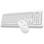 1901934 Клавиатура + мышь A4Tech Fstyler FG1012 клав:белый мышь:белый USB беспроводная Multimedia [1599042]
