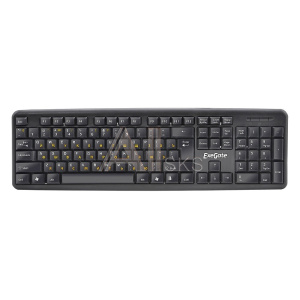 1709154 Exegate EX279937RUS Клавиатура Exegate LY-331, <USB, шнур 1,5м, черная, 104кл, Enter большой>, OEM
