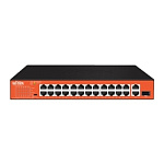 WI-PS526GH, Коммутатор неуправляемый PoE 200Вт, порты 24 PoE FE + 1GE + 1Combo, режим 250м, Watchdog WI-PS526GH, Коммутатор неуправляемый PoE 200Вт, порты 24 PoE FE + 1GE + 1Combo, режим 250м, Watchdog