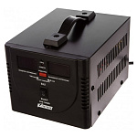 1997009 Стабилизатор POWERMAN AVS 1000D, черный, ступенчатый регулятор, цифровые индикаторы уровней напряжения, 1000ВА, 140-260В, максимальный входной ток 7А,