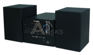 480163 Микросистема Hyundai H-MS200 черный 30Вт/CD/CDRW/DVD/DVDRW/FM/USB/SD/MMC/MS