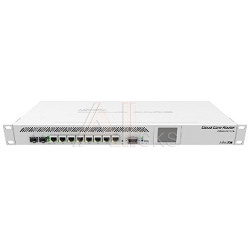1440008 Маршрутизатор MIKROTIK CCR1009-7G-1C-1S+ (9-cores, 1.2Ghz per core), 2GB RAM, 7xGbit LAN, 1x Combo port (1xGbit LAN or SFP), 1x SFP+ cage, RouterOS L6