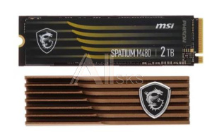 3214267 SSD жесткий диск PCIE 4.0 NVME M.2 2TB SPATIUM M480 PRO 2TB HS MSI