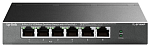 TP-Link TL-SF1006P, 4-портовый 10/100 Мбит/с неуправляемый коммутатор PoE+ с 2 Uplink-портами 10/100 Мбит