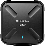 1000562505 Твердотельный накопитель ADATA External SSD SD700, 512GB, USB 3.2 Gen1, R/W 440/430MB/s, IP68, 84x84x14mm, Black (3 года)