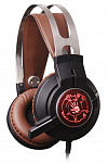 477597 Наушники с микрофоном A4Tech Bloody G430 черный/коричневый 1.8м мониторные оголовье (G430 BROWN)