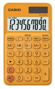 1013689 Калькулятор карманный Casio SL-310UC-RG-S-EC оранжевый 10-разр.