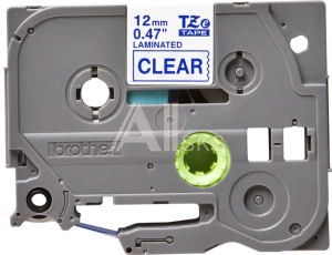 TZE133 Brother TZe133: для печати наклеек синим на прозрачном фоне, ширина: 12 мм.