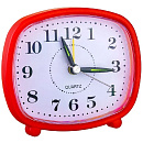 1863813 Perfeo Quartz часы-будильник "PF-TC-005", прямоугольные 10*8,5 см, красные