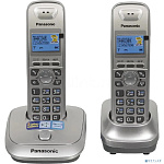Panasonic KX-TG2512RUN (платиновый/золотой) {Доп трубка в комплекте,АОН, Caller ID,спикерфон на трубке,полифония}