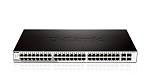 D-Link DGS-1210-52MPP/E1A, PROJ L2 Smart Switch with 48 10/100/1000Base-T ports and 4 1000Base-X SFP ports (48 PoE ports 802.3af/802.3at (30 W), PoE B