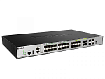 D-Link DGS-3630-28SC/A2ASI, PROJ L3 Managed Switch with 20 1000Base-X SFP ports and 4 100/1000Base-T/SFP combo-ports and 4 10GBase-X SFP+ ports. 68K M