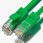 GCR Патч-корд 0.15m, кат.5e, прямой, UTP, зеленый, позолоченные контакты, 24 AWG, литой, GCR-LNC05-0.15m, ethernet high speed 1 Гбит/с, RJ45, T568B (