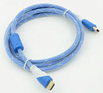 794315 Кабель аудио-видео HDMI (m)/HDMI (m) 1.8м. феррит.кольца позолоч.конт. синий/белый