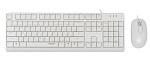 11032713 Клавиатура + мышь Rapoo X130PRO клав:белый мышь:белый, 1.5м, доп. защита от влаги