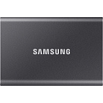1000689216 Внешние HDD и SSD/ Samsung External SSD T7, 2000GB, Type-C, USB 3.2 Gen2, R/W 1050/1000MB/s, 85x57x8mm, Titan Gray (12 мес.)