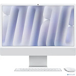 Apple iMac 24-inch 2024 [MCR24] (КЛАВ.РУС.ГРАВ.) Silver 24" Retina 4.5K {(4880x2520) M4 10C CPU 10C GPU/24GB/512GB SSD/Ethernet(RJ45)/рекоменд.переход