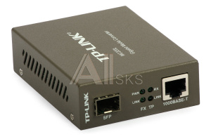 1000248870 Коммутатор TP-Link Конвертер/ 10/100/1000Mbps RJ45 to 1000Mbps SFP slot supporting MiniGBIC modules, switching Power Adapter, chassis mountable