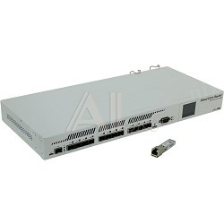 1396819 Маршрутизатор MIKROTIK CCR1016-12S-1S+ (16-cores, 1.2Ghz per core), 2GB RAM, 12xSFP cages, 1xSFP+ cage, RouterOS L6, 1U rackmount case, Dual PSU, LCD