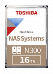 1581469 Жесткий диск Toshiba Original SATA-III 16Tb HDWG31GUZSVA NAS N300 (7200rpm) 512Mb 3.5" Bulk
