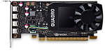 VCQP1000BLK-1 PNY Nvidia Quadro P1000 4GB DDR5, PCIE, 128-bit 640 Cores, 4*mDP1.4, 4*mDP to DP 1xmDP to DVI-D SL adapter, LP bracket, Bulk