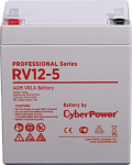 1000527478 Аккумуляторная батарея PS CyberPower RV 12-5 / 12 В 5,7 Ач Battery CyberPower Professional series RV 12-5, voltage 12V, capacity (discharge 20 h)