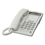 123912 Panasonic KX-TS2362RUW (белый) {16зн ЖКД, однокноп.набор 20 ном.}