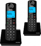 1444135 Р/Телефон Dect Alcatel S230 DUO RU черный (труб. в компл.:2шт) АОН