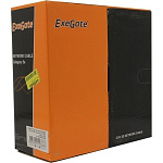 1737203 Exegate EX281812RUS Кабель Exegate FUTP4-C5e-CCA-S24-IN-PVC-GY-100 FTP 4 пары кат.5e CCA, 24AWG, экран, бухта 100м, серый, PVC