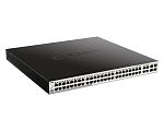 DGS-1210-52MP/FL1A D-Link PROJ Managed L2 Switch 48x1000Base-T PoE, 4xCombo 1000Base-T/SFP, PoE Budget 370W, Surge 6KV, CLI