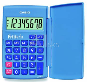 811345 Калькулятор карманный Casio LC-401LV-BU-W-A-EP голубой 8-разр.