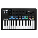 148193 MIDI клавиатура [231502] Arturia [MiniLAB 3 Black Edition] 25 клавиш, 8 энкодеров, 8 RGB пэдов, 8 фейдеров, дисплей, сенсорные регуляторы Pitch/Modula