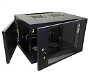 Шкаф Шкаф настенный Next, 6U 550x600, стеклянная дверь, черный