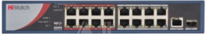 1429245 Коммутатор HiWatch DS-S1816P(B) 16x100Мбит/с 1x1Гбит/с 1SFP 16PoE 135W неуправляемый