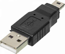 841871 Переходник Ningbo mini USB B (m) USB A(m) черный